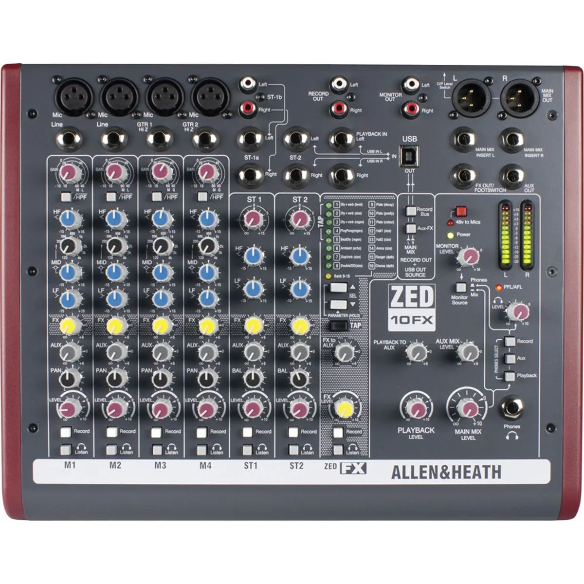 Allen & Heath ZED-10FX – Mesa de Sonido con Efectos USB