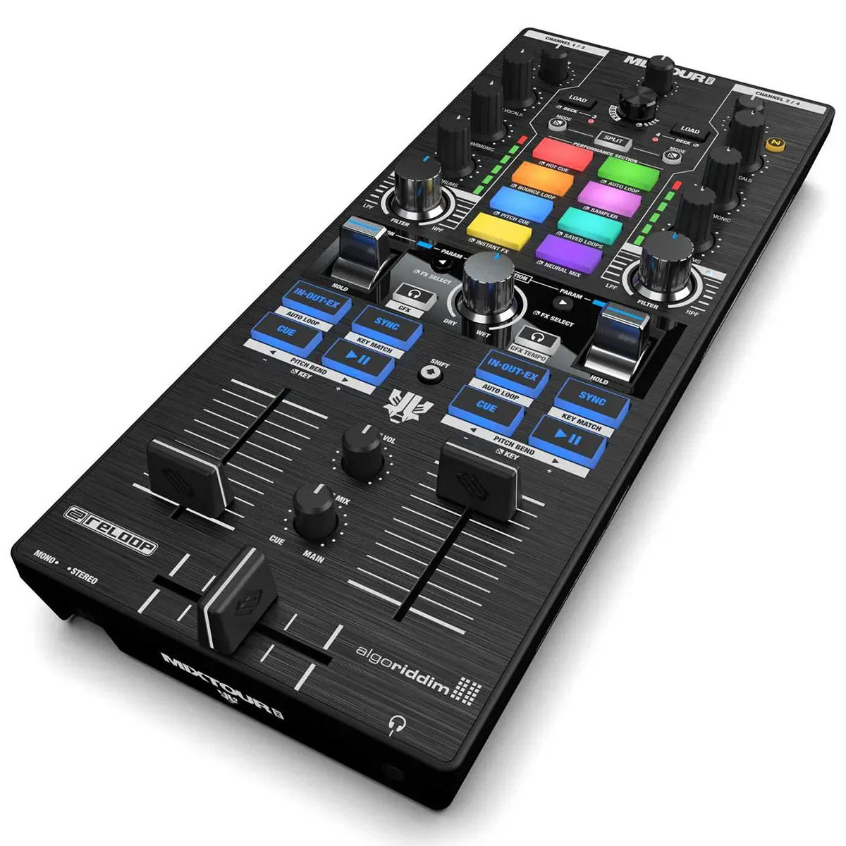 Controlador DJ portátil Reloop Mixtour Pro de 4 decks