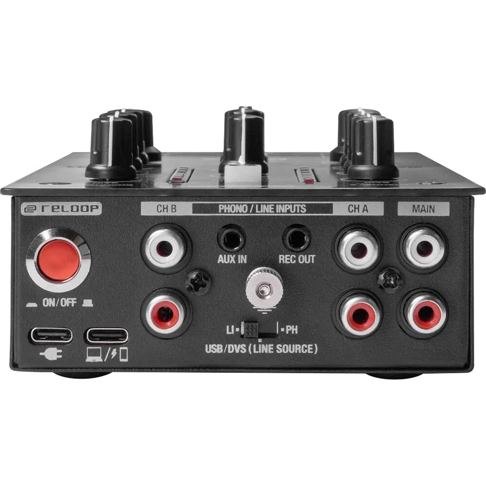 Reloop PTB-2 – Mixer DJ Portátil DVS y Bluetooth