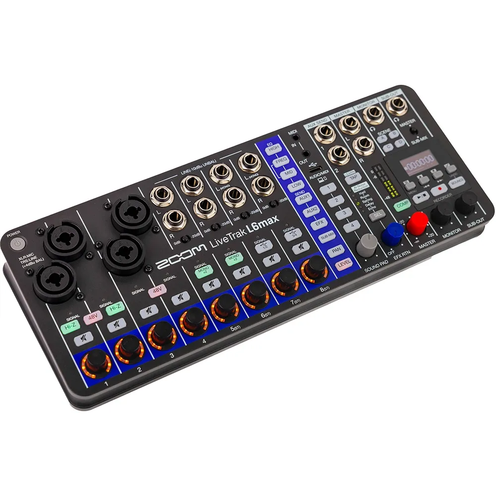 Zoom LiveTrak L6max para productores