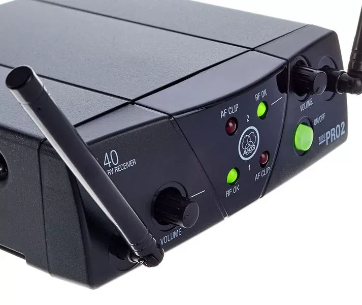 Luces RF OK y AF CLIP del receptor AKG SR40 Mini2