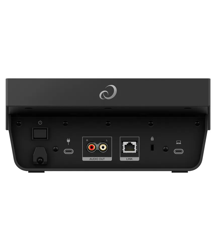 Panel trasero del CDJ-1500X con salida RCA, puerto LINK LAN, USB-C y ranura Kensington