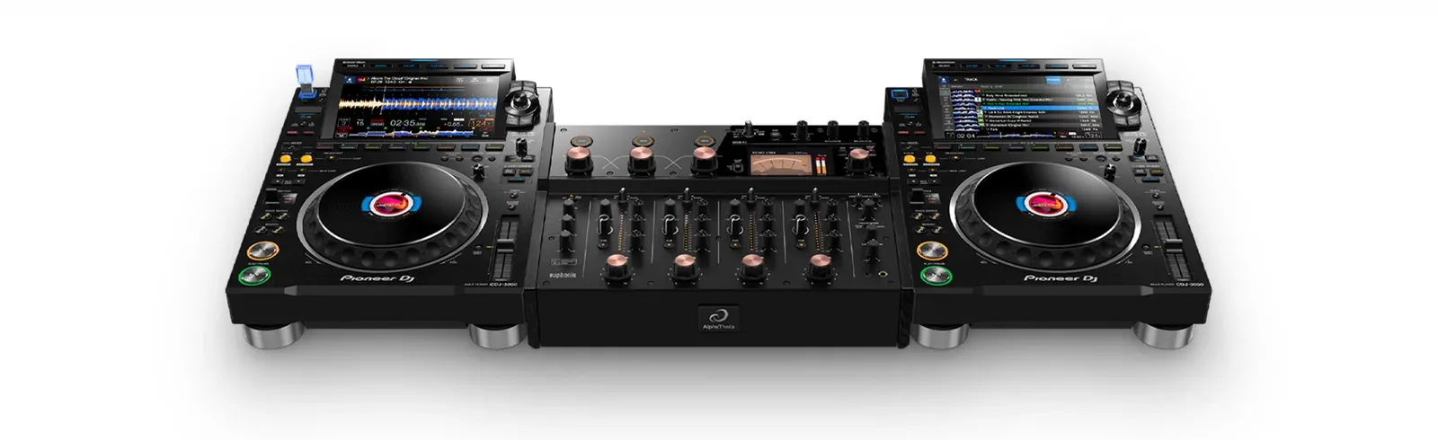 AlphaTheta Euphonia entre dos reproductores Pioneer DJ CDJ-3000