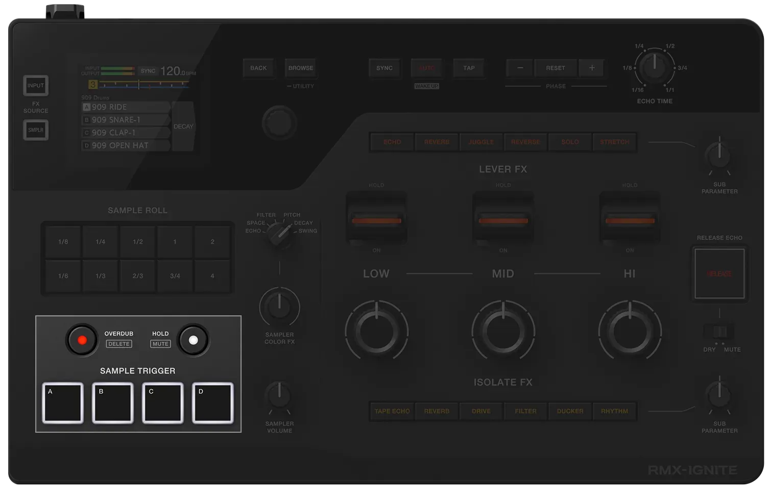 Pads de sample del RMX-IGNITE