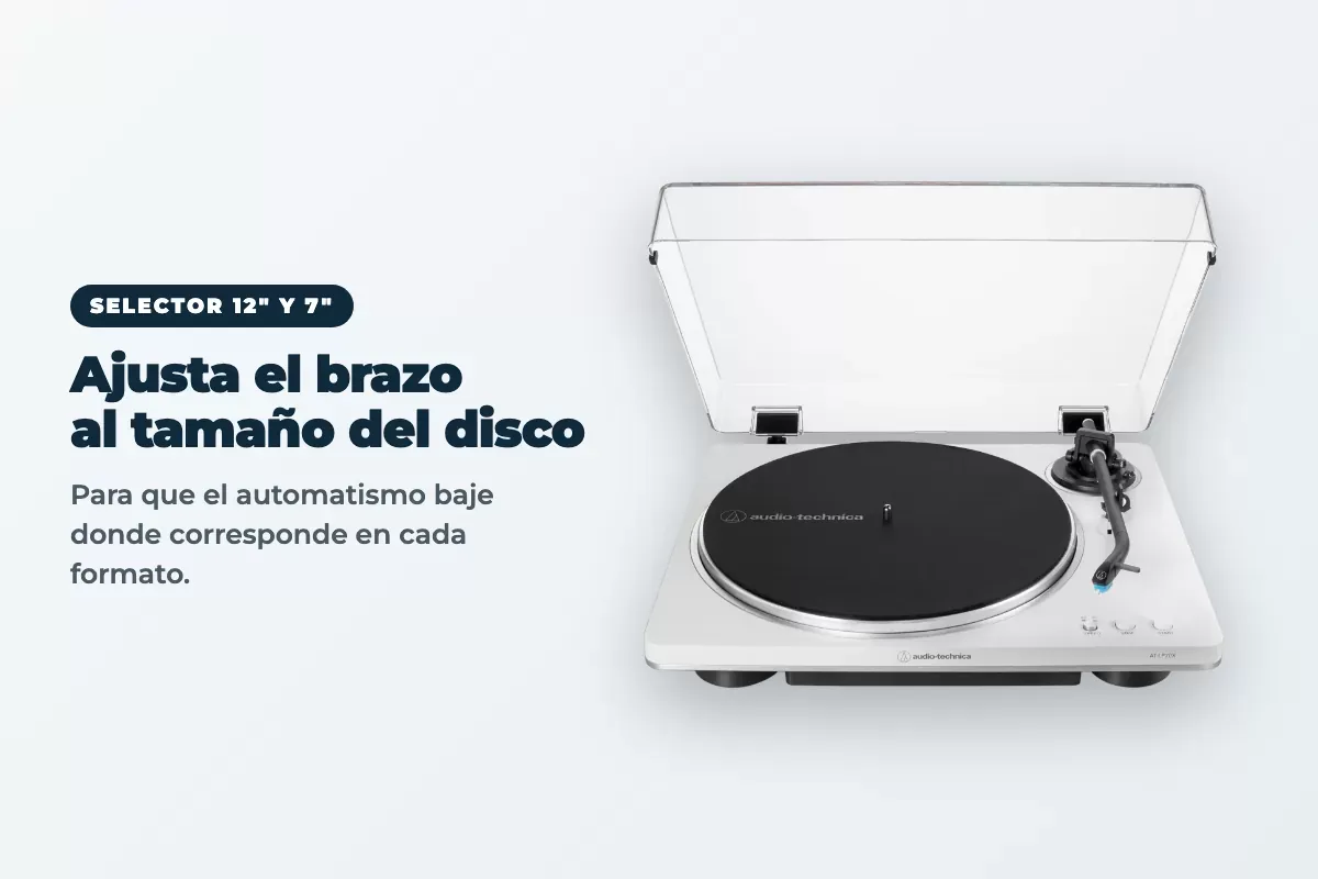 Selector de tamaño de disco del AT-LP70X