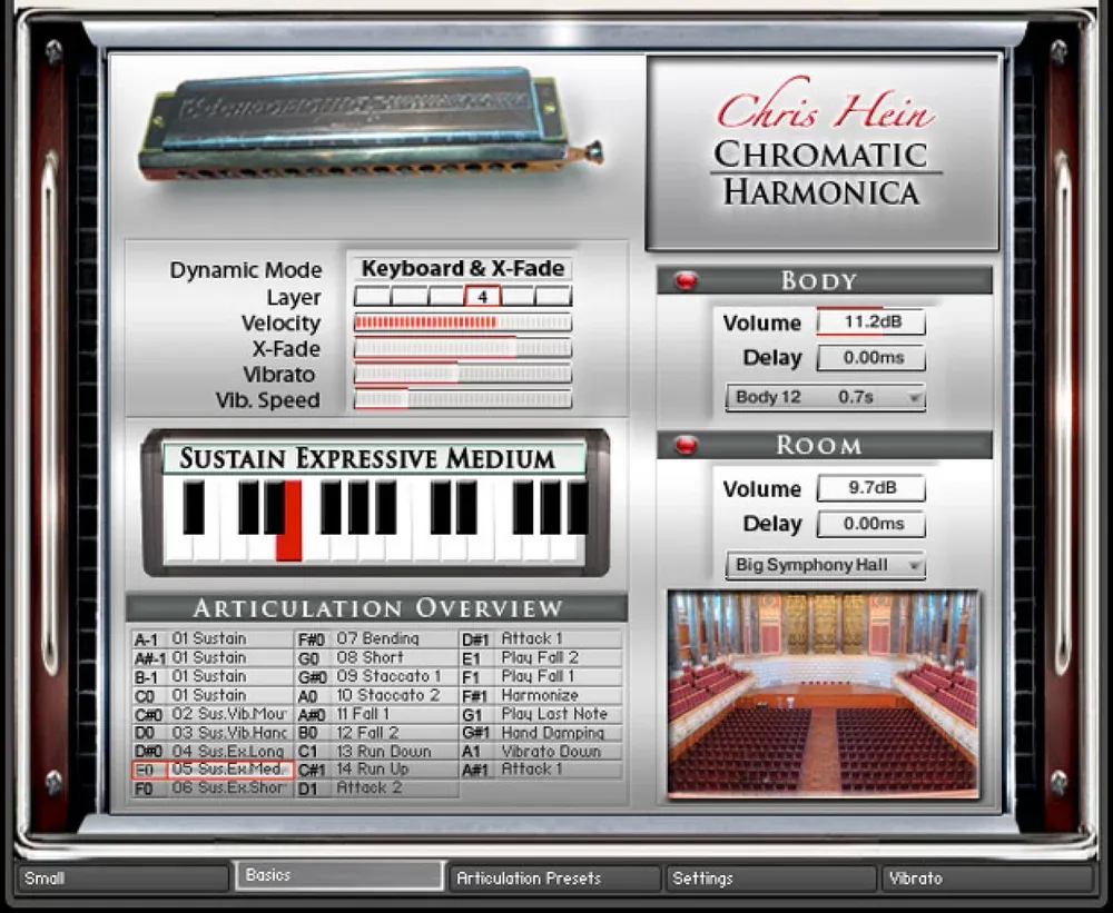 Detalle sonoro de Chris Hein Chromatic Harmonica