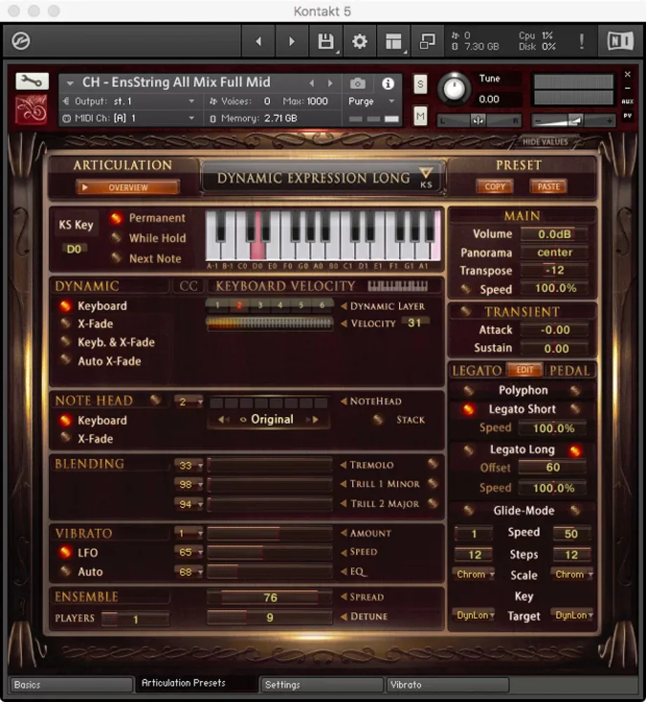 Motor de sonido de Chris Hein Ensemble Strings