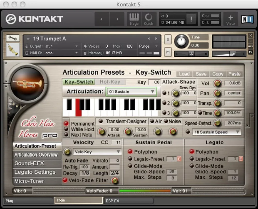 Presets de articulacion de Chris Hein Horns Pro