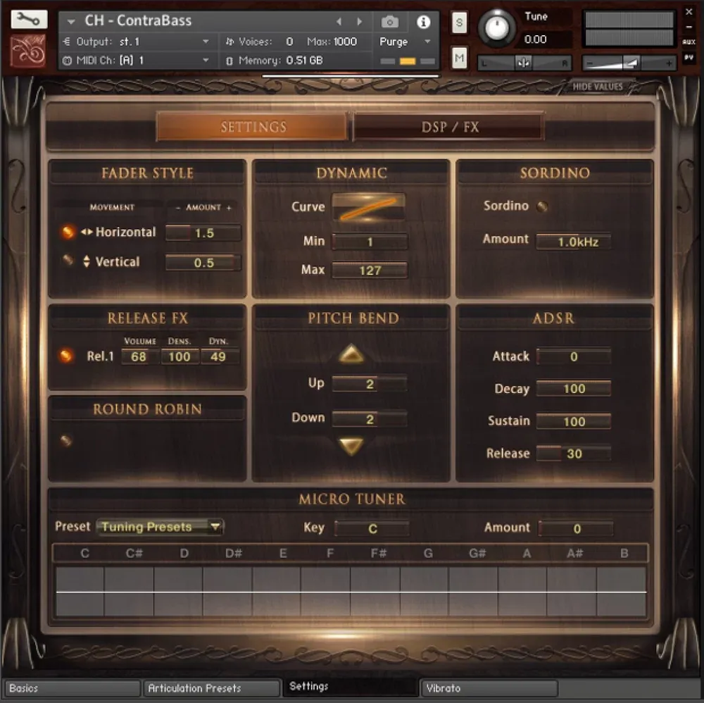 Motor de sonido de Chris Hein Solo ContraBass EXtended