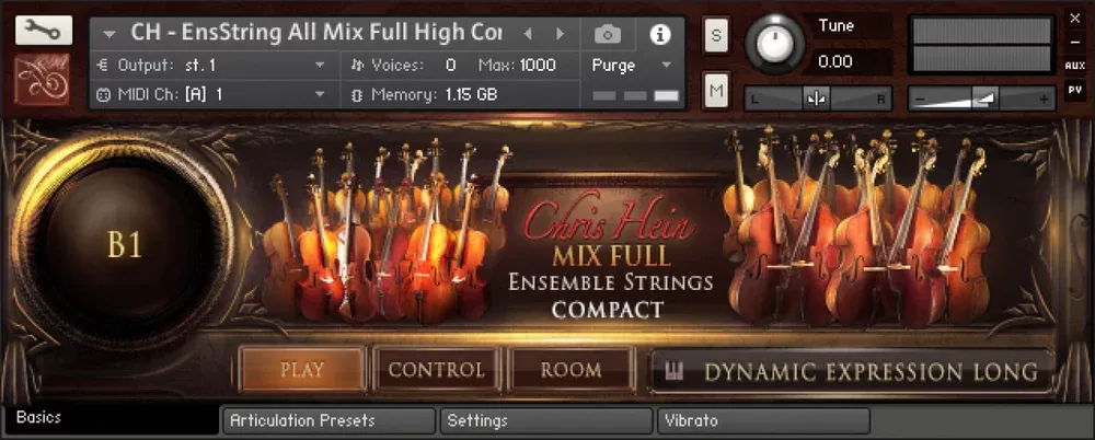 Interfaz de Chris Hein Strings Compact