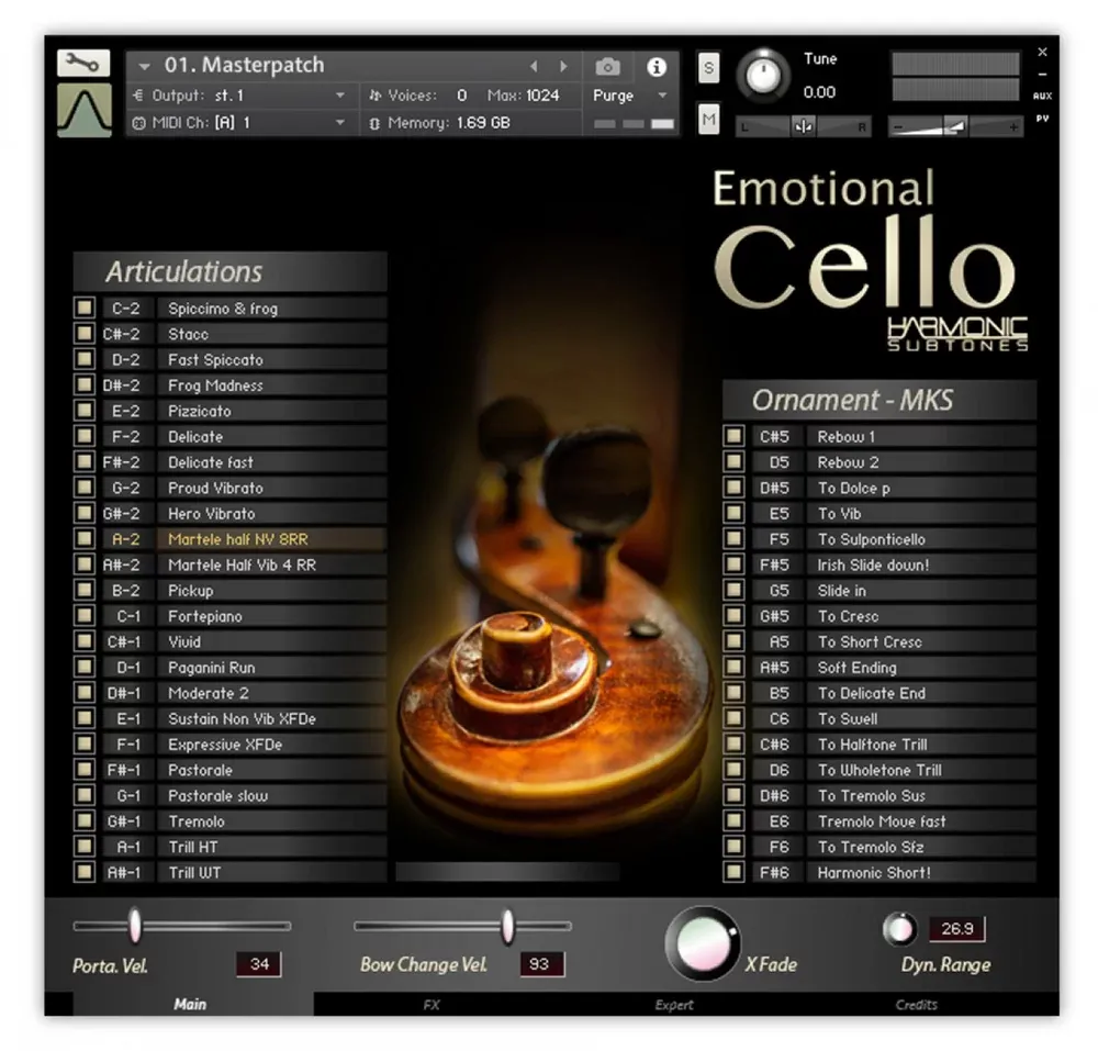 Articulaciones de Emotional Cello
