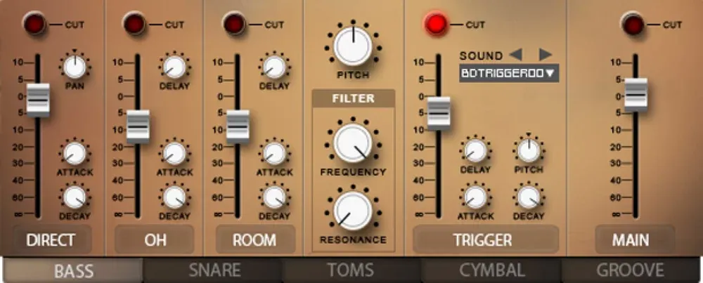 Interfaz de Voyager Drums