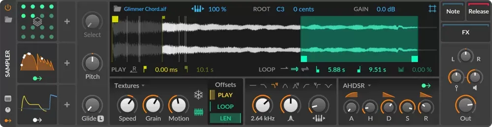 Sampler de Bitwig Studio