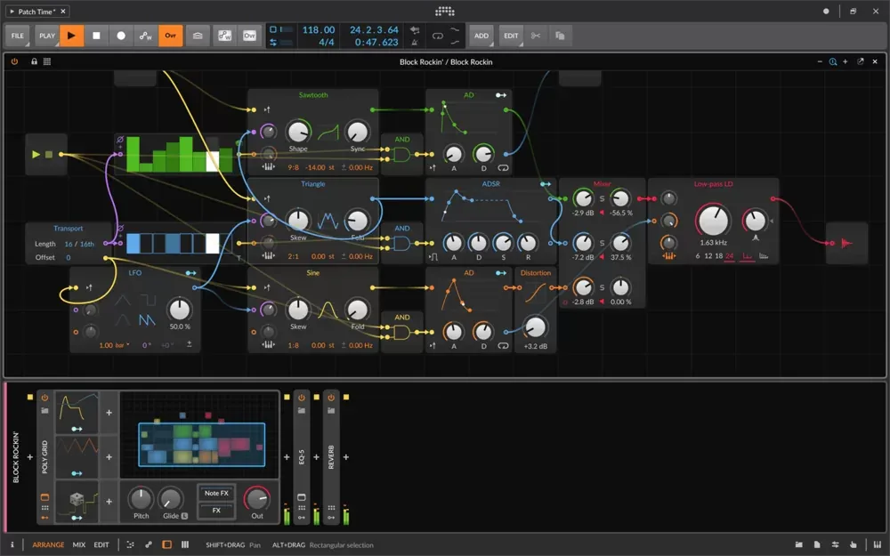 The Grid modular de Bitwig Studio