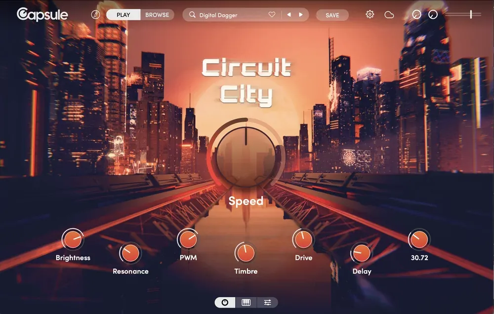 Capsule Audio Circuit City – Instrumento Virtual de Sintetizadores Cyberpunk
