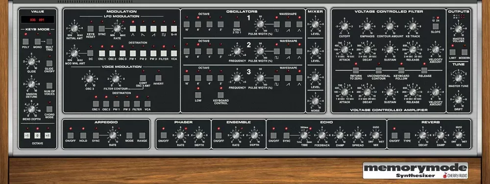 Emulación de sintetizador analógico clásico