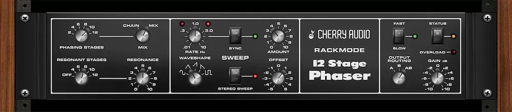 Módulo Rackmode 12 Stage Phaser de Cherry Audio