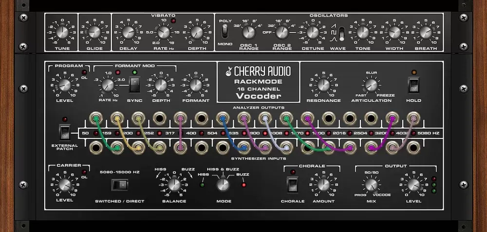 Módulo Rackmode Vocoder de 16 canales de Cherry Audio