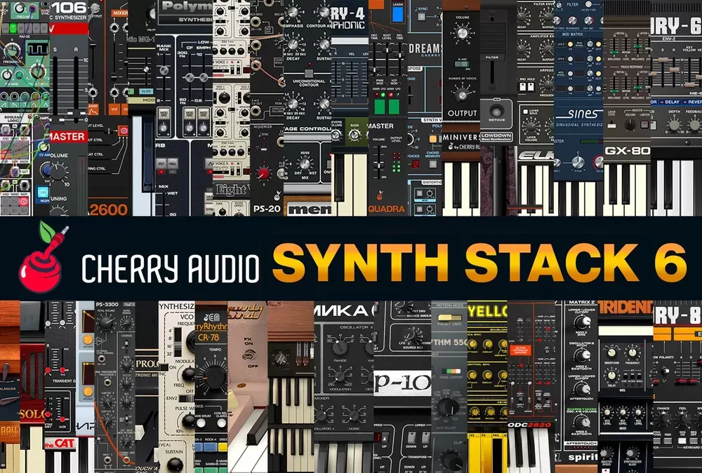 Colección de 36 instrumentos virtuales del Cherry Audio Synth Stack 6