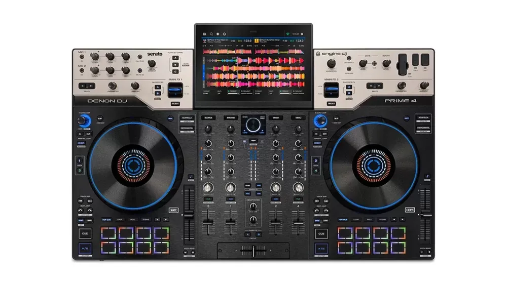 Vista superior del Denon PRIME 4 G2 con todos sus controles
