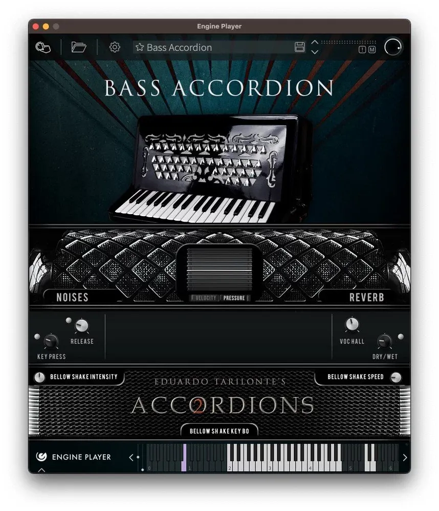 Detalle del sonido grave del Single Bass Accordion