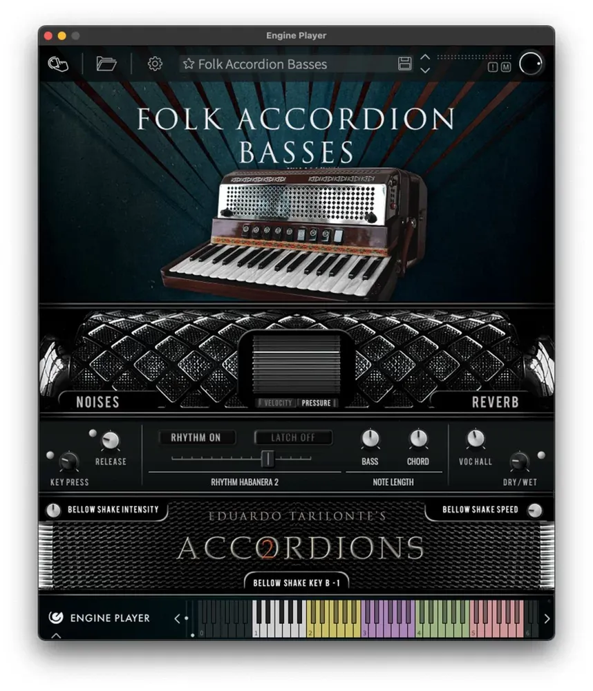 Sección de bajos del Folk Accordion (Bass GUI)