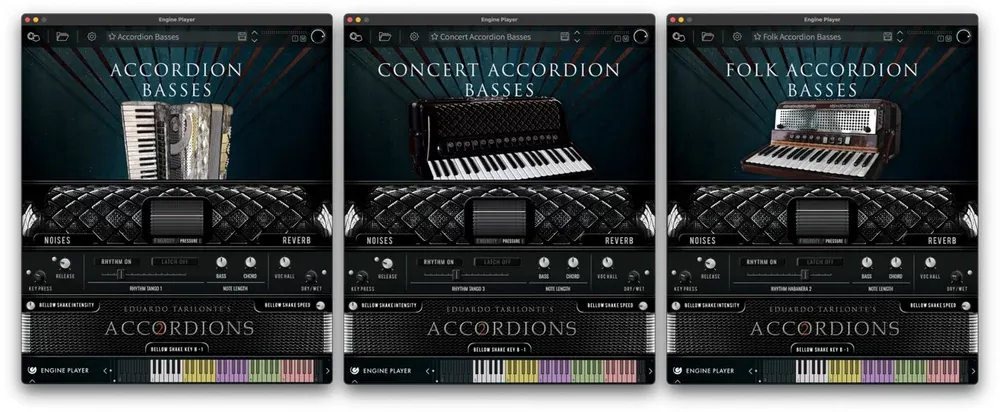 Sección de bajos de Accordions 2 en el Engine Player