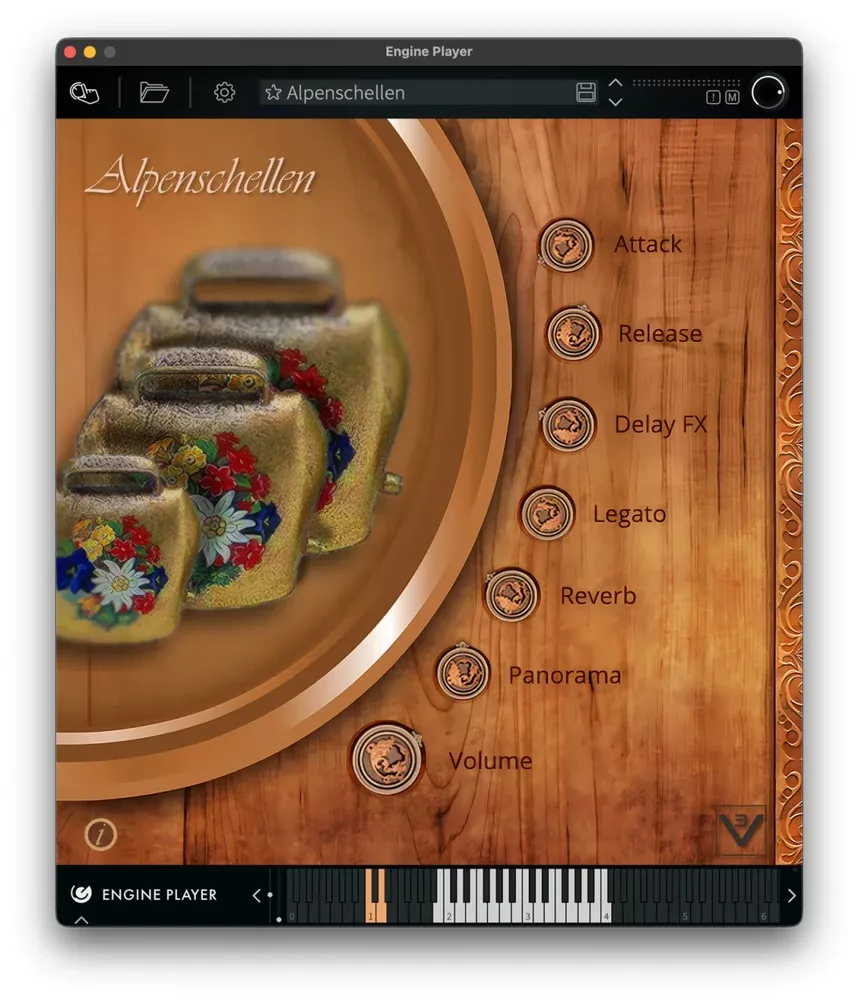 Interfaz del Engine Player de Alpine Volksmusik 1