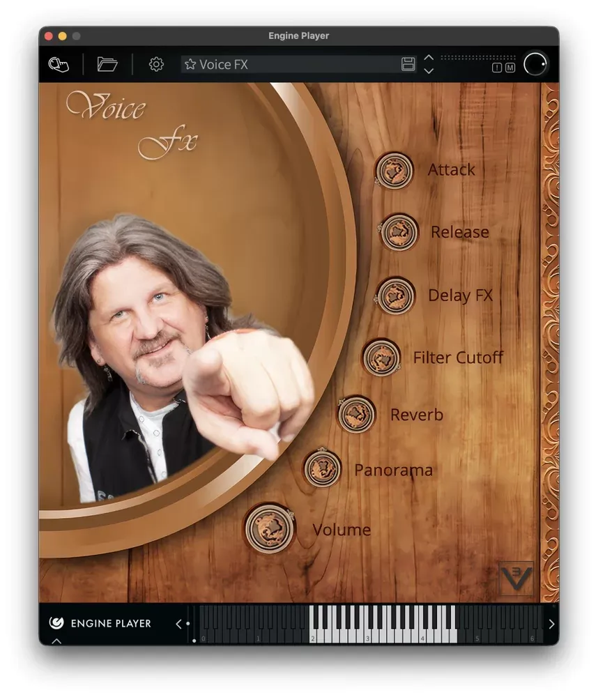 Controles de voz y efectos en Alpine Volksmusik 1