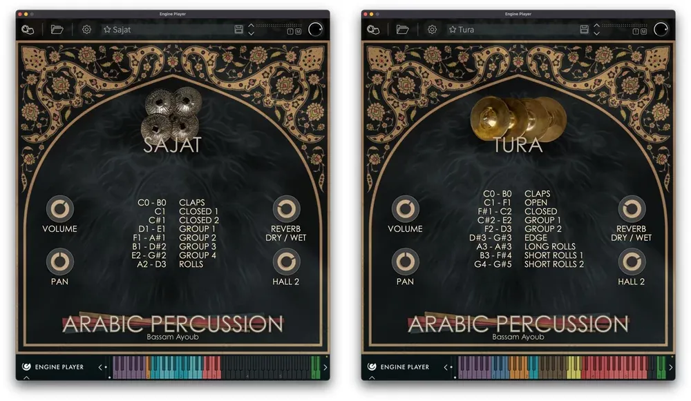 Interfaz del Sajat en el Engine Player de EngineAudio