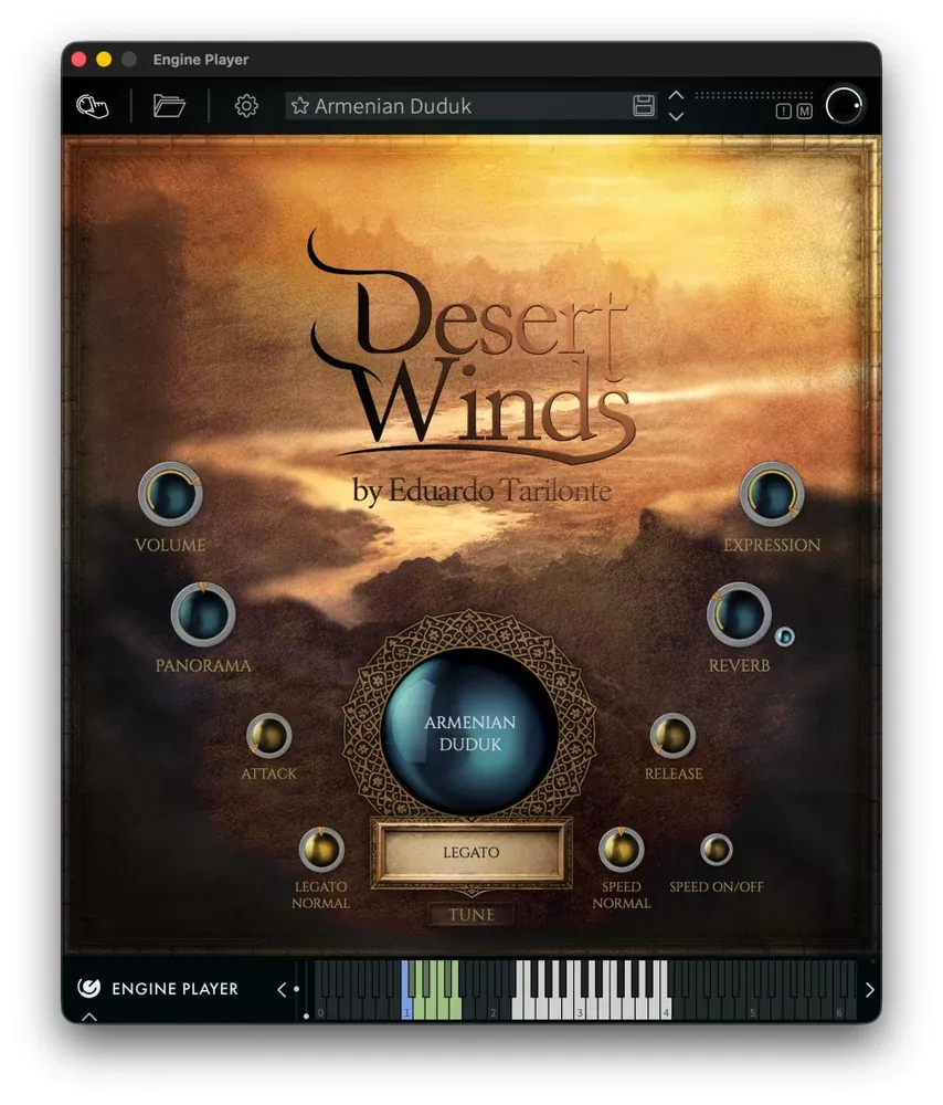 Duduk armenio en la interfaz de Desert Winds