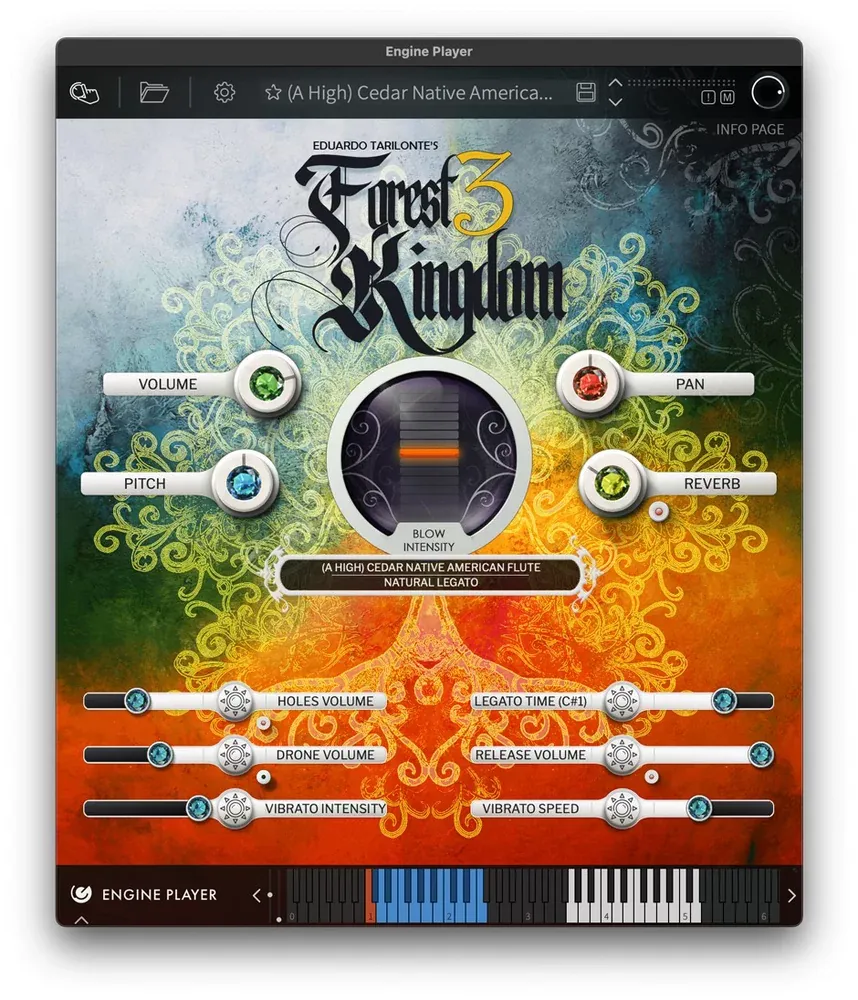 Interfaz de flauta en el Engine Player de Forest Kingdom 3