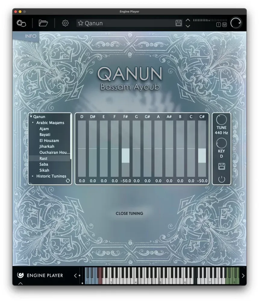 Modulo de microtuning del Qanun