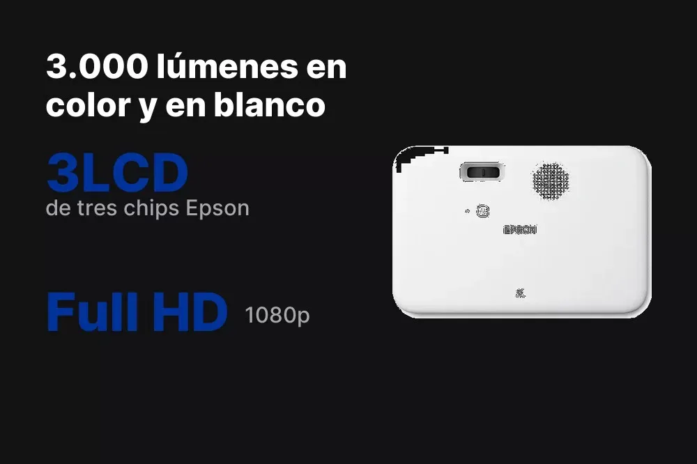 3.000 lúmenes de color y de blanco del Epson FH02