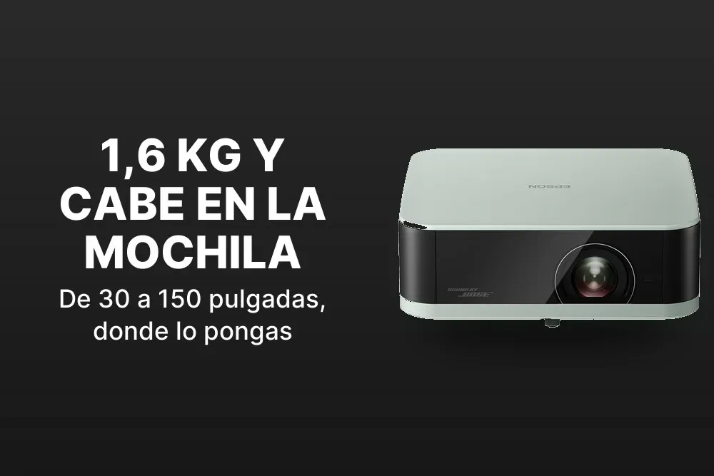 Epson EF-61 verde humo: 1,6 kg, de 30 a 150 pulgadas