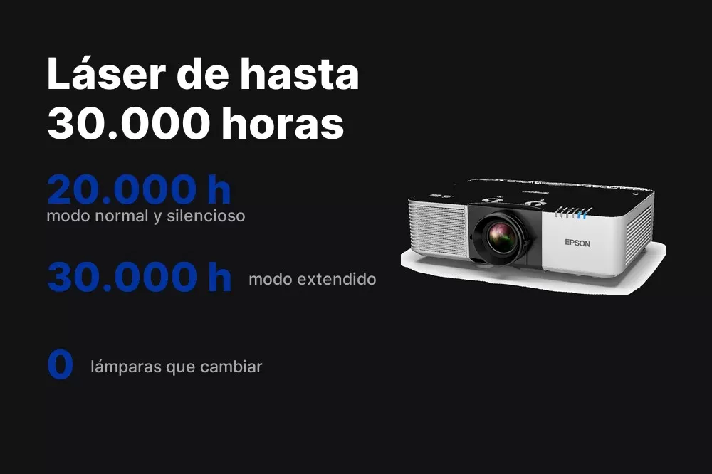 Fuente láser de hasta 30.000 horas del Epson PowerLite L790U
