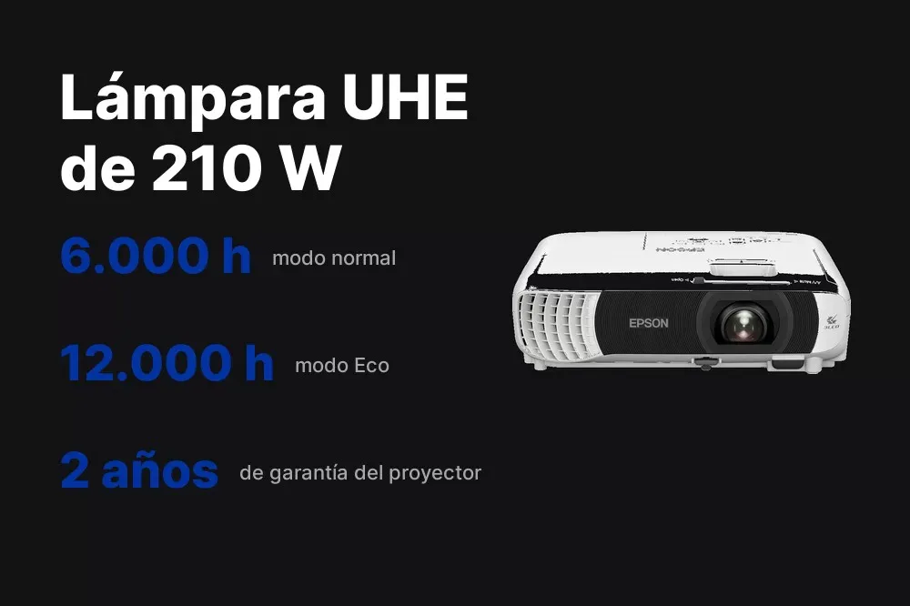 Lámpara UHE de 210 W del Epson PowerLite W55+