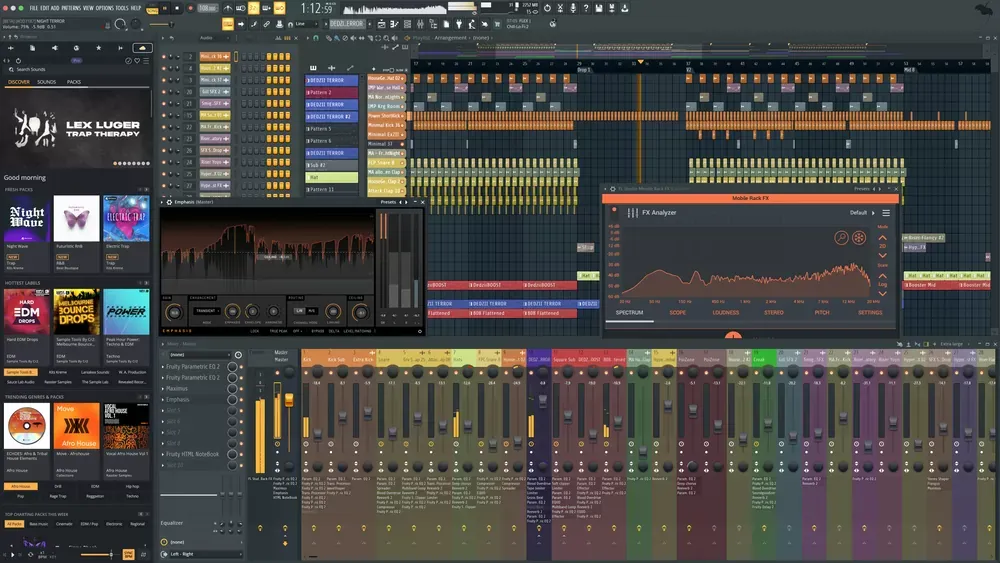 Pantalla de FL Studio 2025 con un proyecto de producción