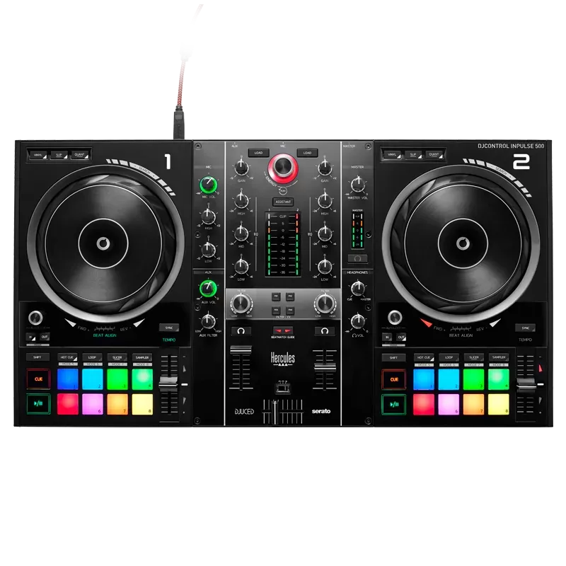 Vista superior del Hercules DJControl Inpulse 500