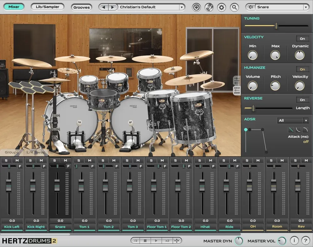 Máxima articulación junto a Hertz Drums