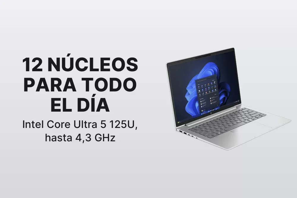 HP ProBook 440 G11 abierto, con Intel Core Ultra 5 125U