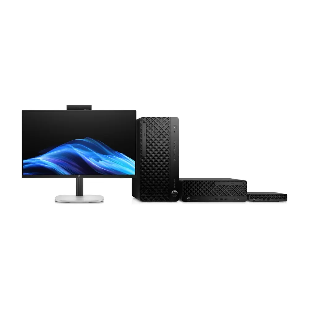 HP ProDesk 4 SFF G1i con teclado y mouse incluidos; el monitor se vende aparte