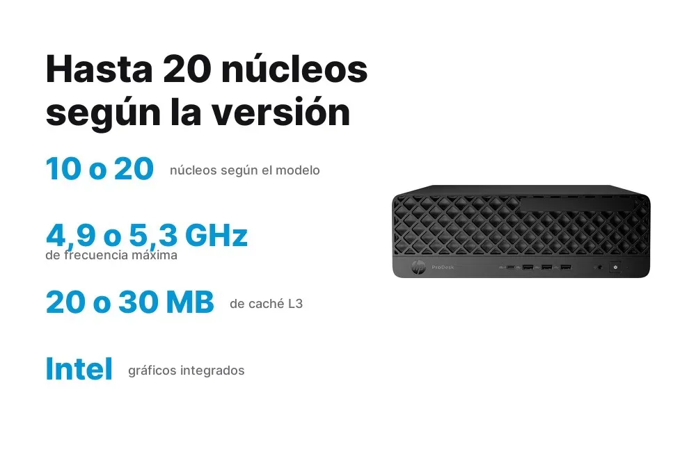 Procesadores Intel Core Ultra del HP ProDesk 4 SFF G1i