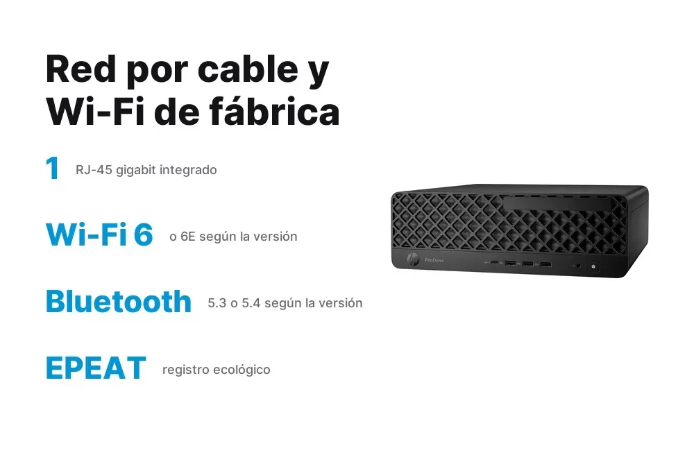 Conectividad de red del HP ProDesk 4 SFF G1i