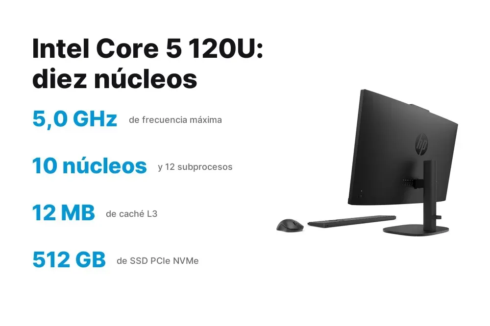 Procesador Intel Core 5 120U del HP ProStudio 2 AiO G2i