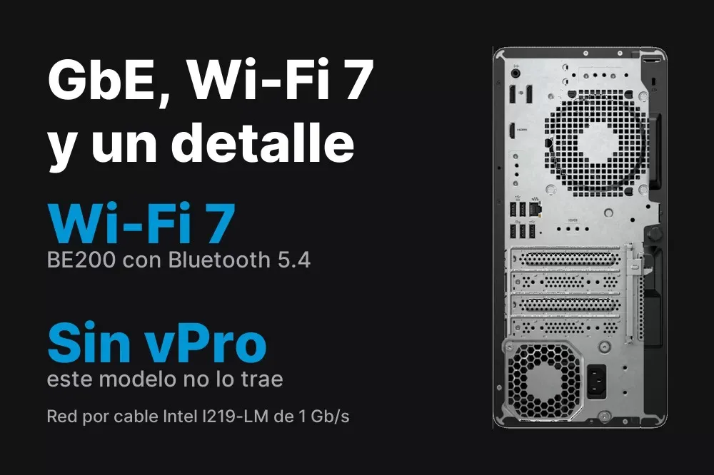 Red GbE y Wi-Fi 7 de la HP Z1 G1i