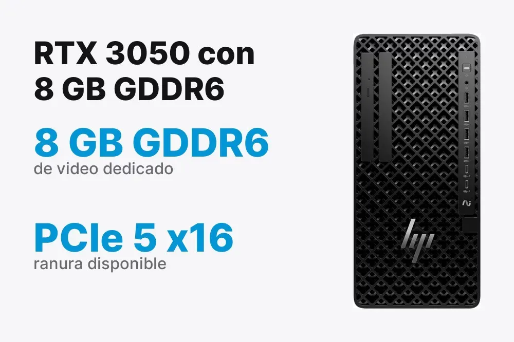 Tarjeta gráfica NVIDIA dedicada de la HP Z1 G1i