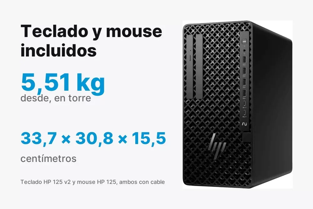 HP Z1 G1i con teclado y mouse incluidos