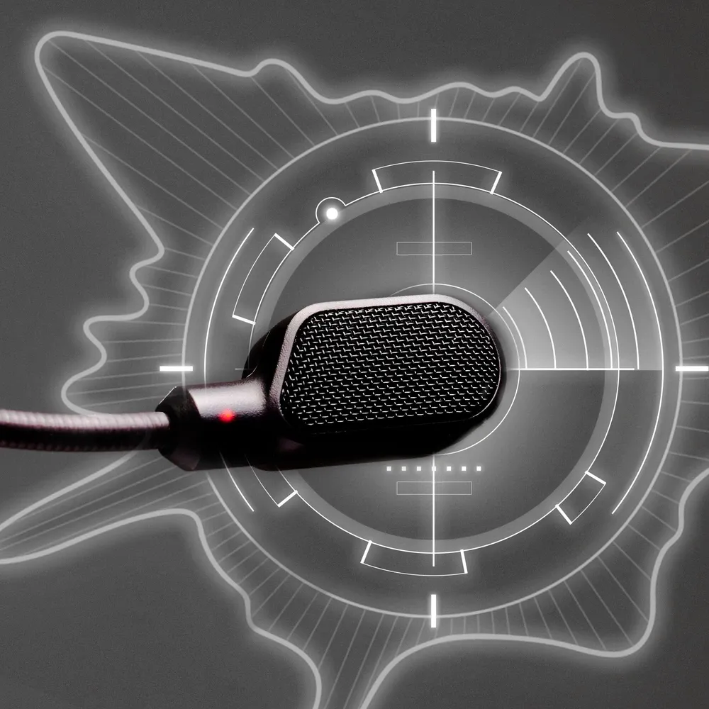 Micrófono extraíble de los HyperX Cloud III con filtro de malla