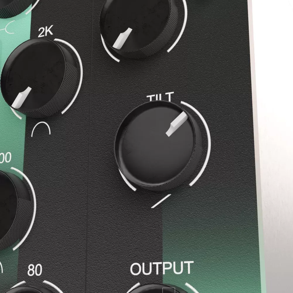 Ice Audio IC5EQ — knob Tilt y salida Output junto a las bandas 2K y 80